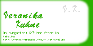 veronika kuhne business card